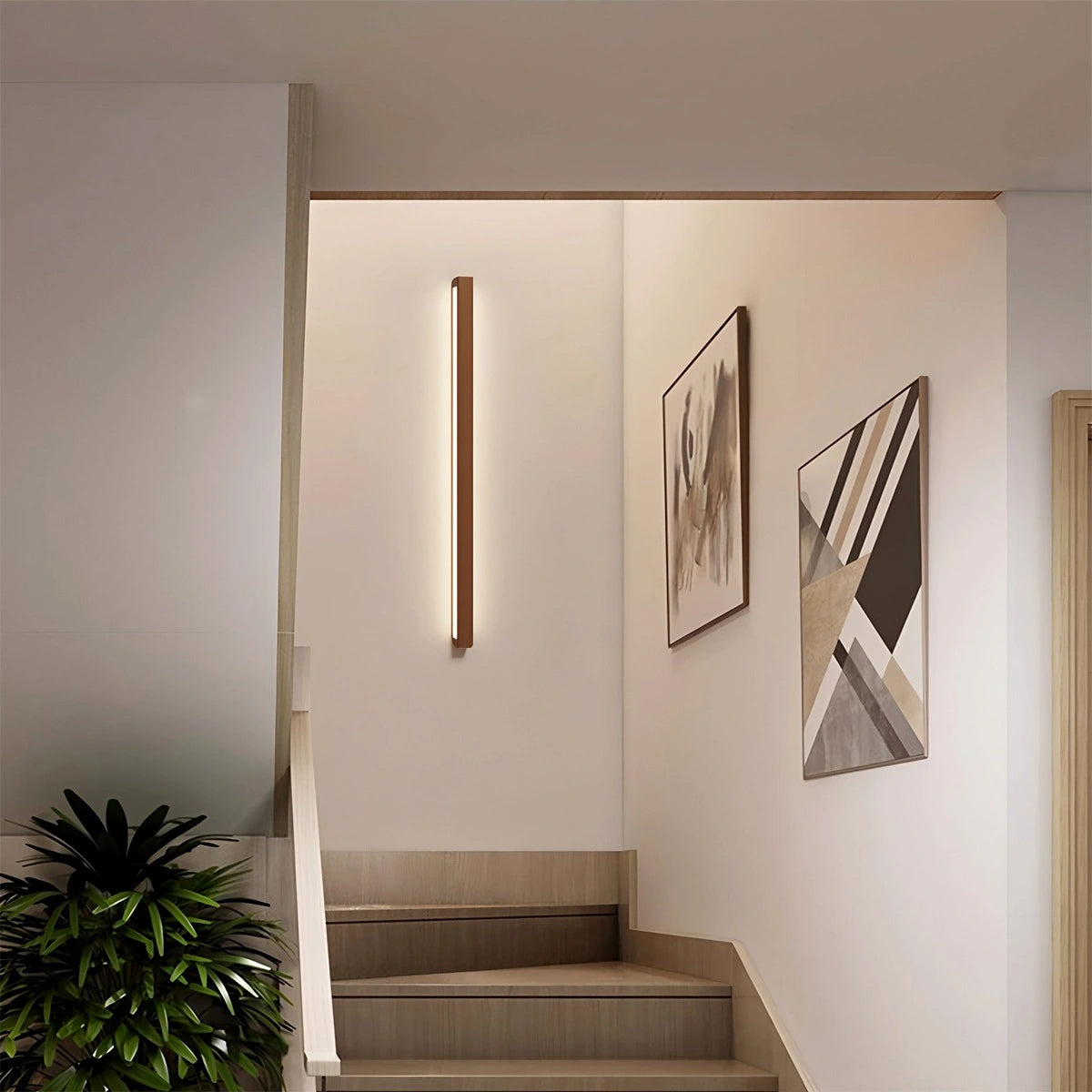 Antizer Arlo Linear Wood Wall Light for Hallway