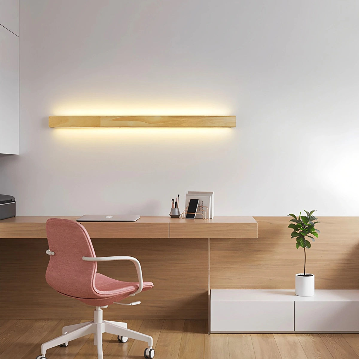 Antizer Arlo Linear Wood Wall Light for Hallway