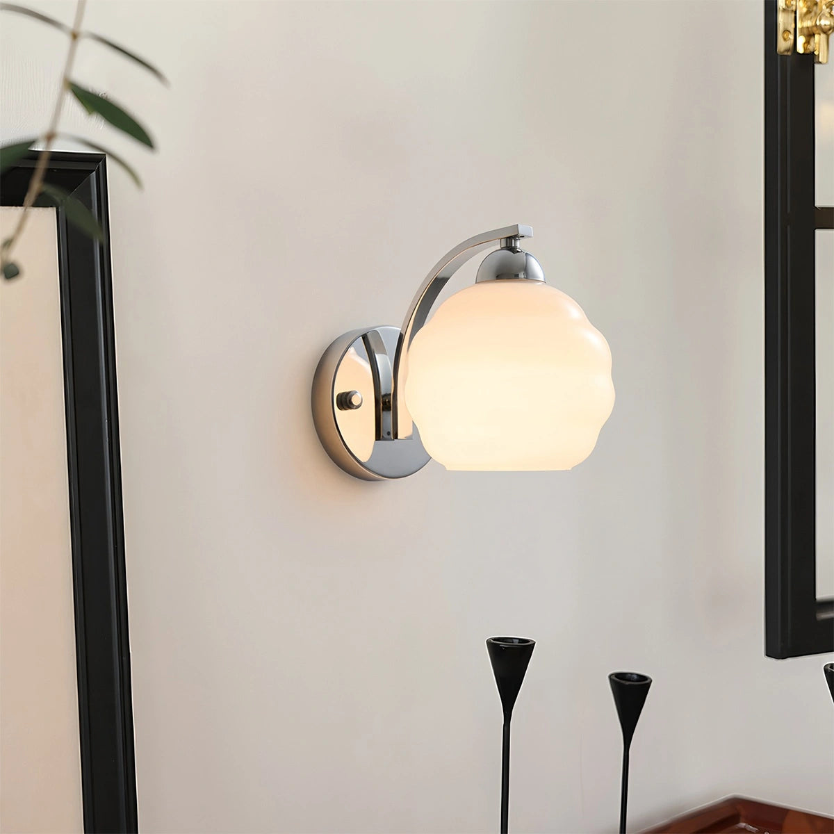 Antizer Art Deco Vintage Glass Wall Lamp
