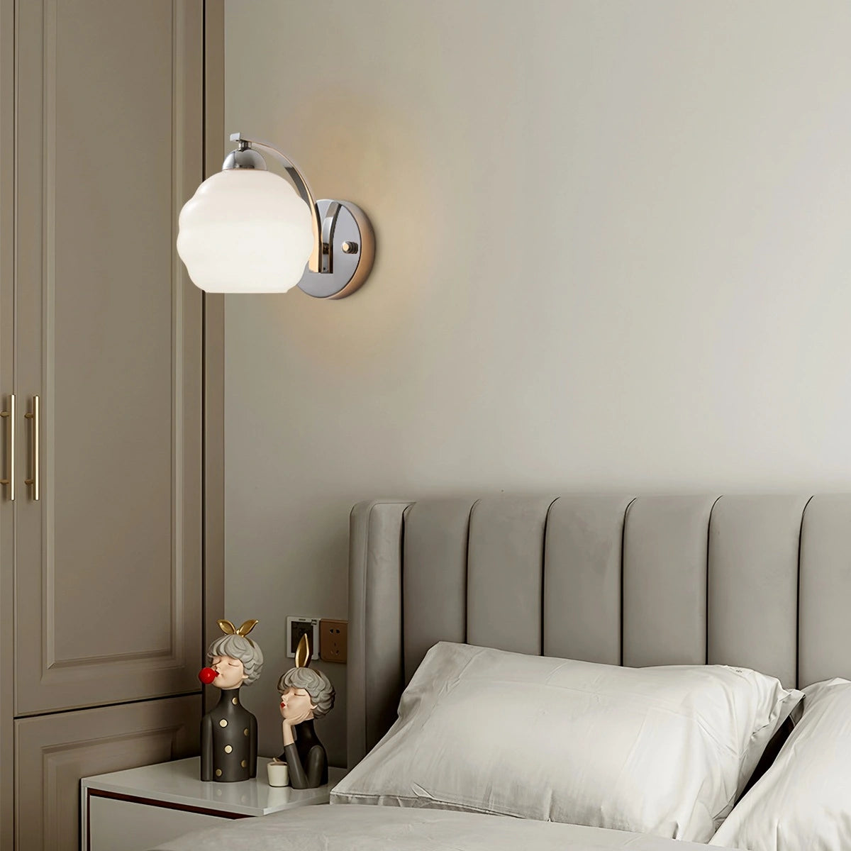 Antizer Art Deco Vintage Glass Wall Lamp