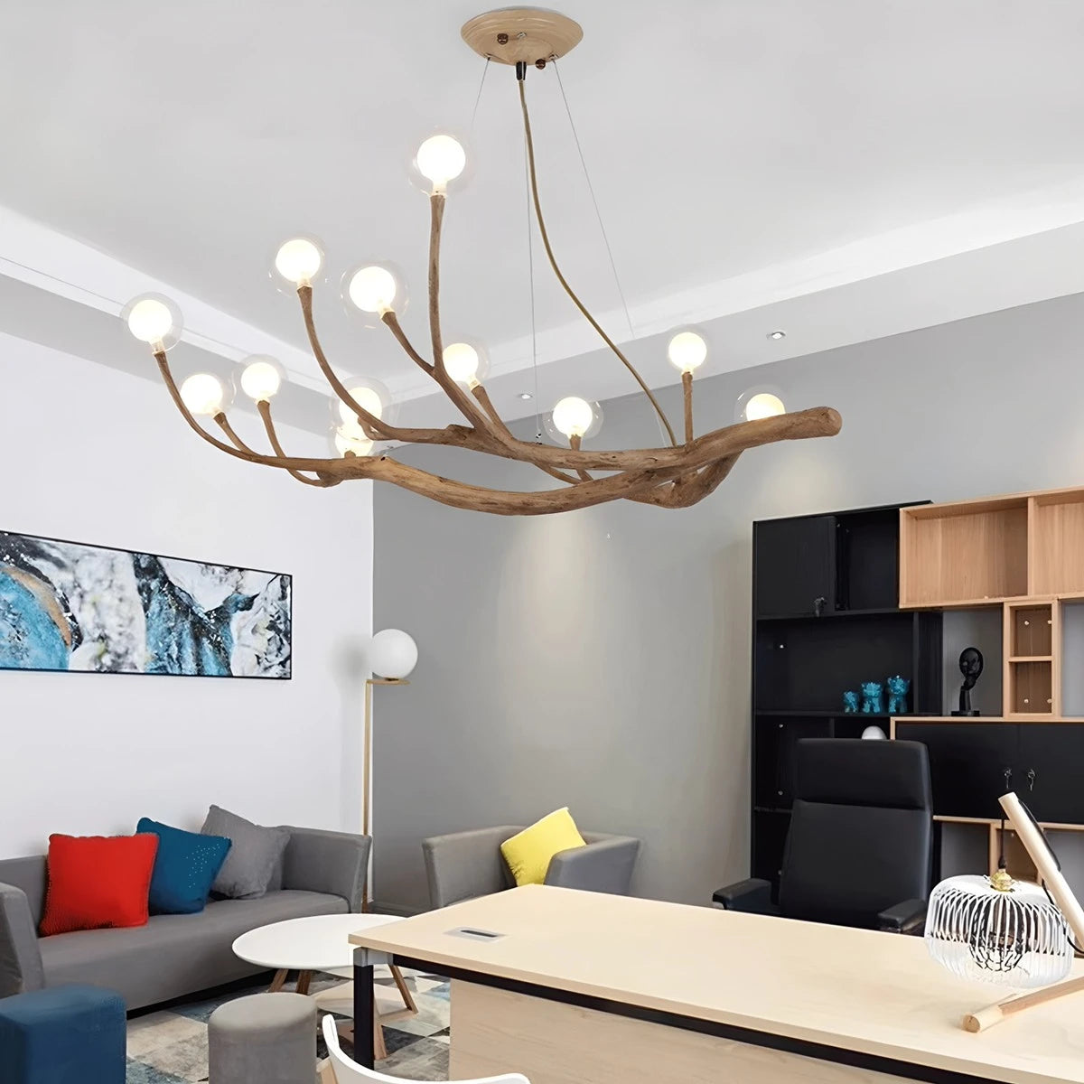 Antizer Arvore Branch Glass Chandelier for Dining Room