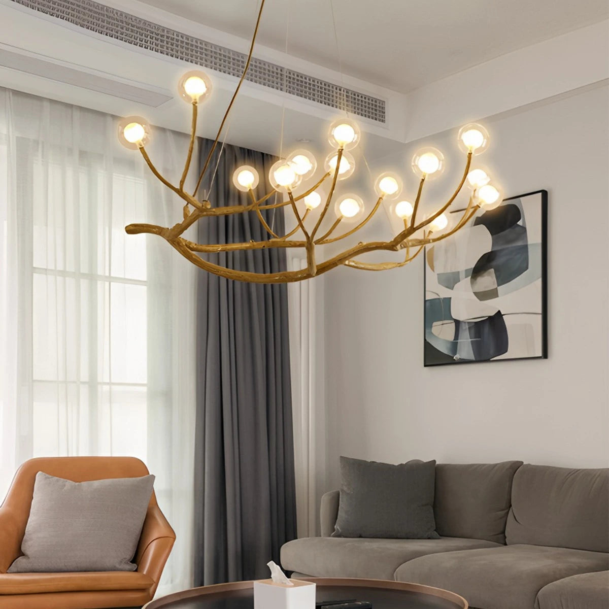 Antizer Arvore Branch Glass Chandelier for Dining Room