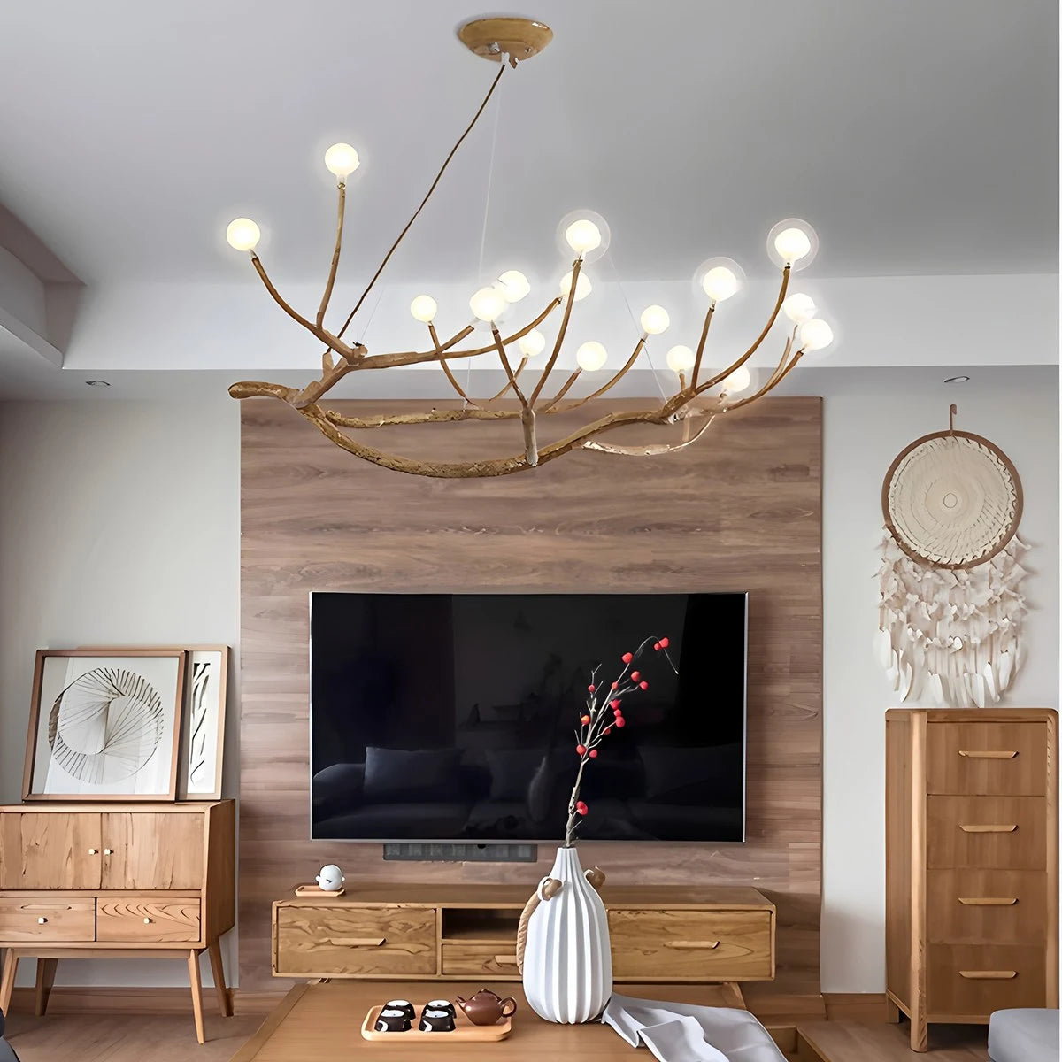 Antizer Arvore Branch Glass Chandelier for Dining Room