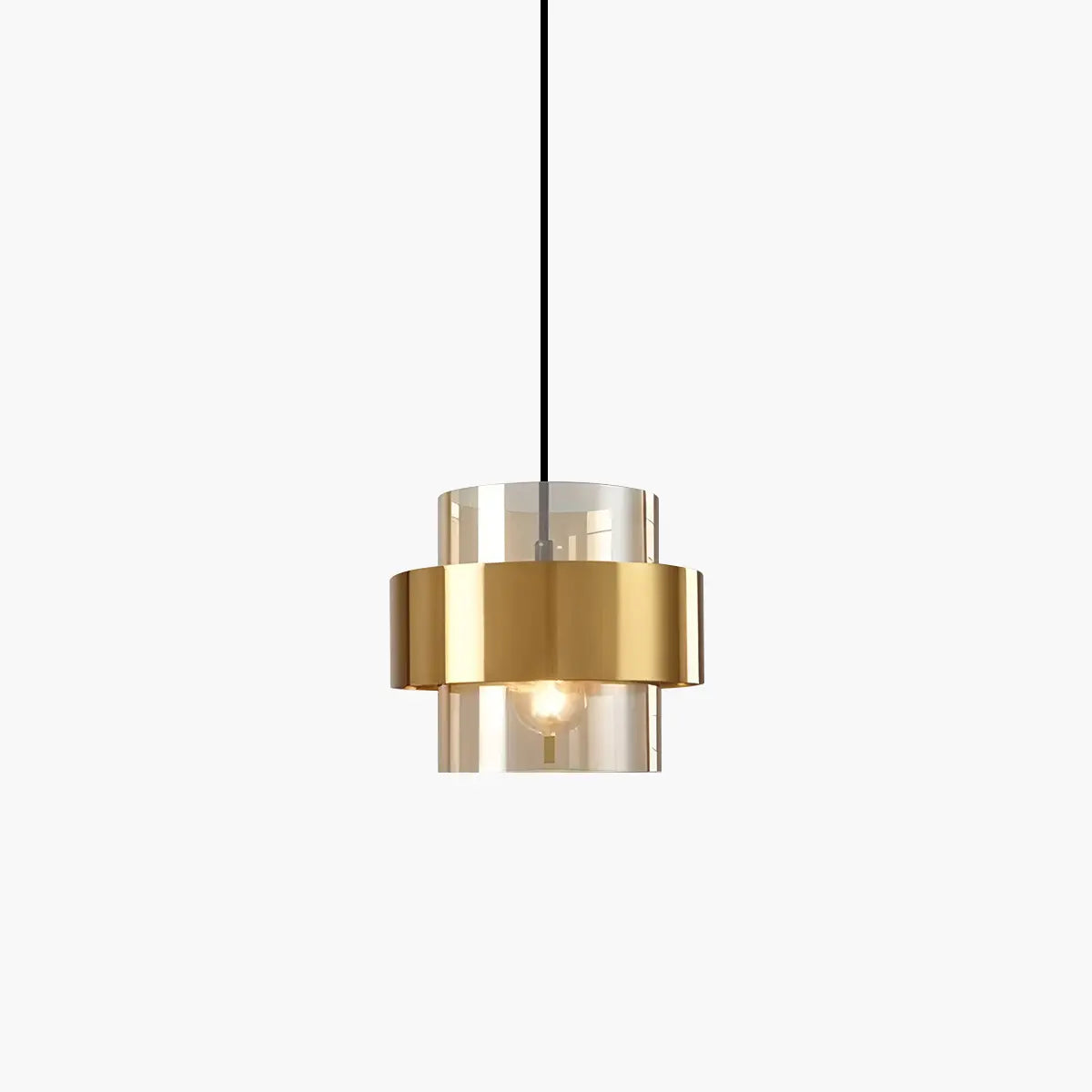 Antizer Azenor Cylindrical Glass Pendant Light for Bedroom