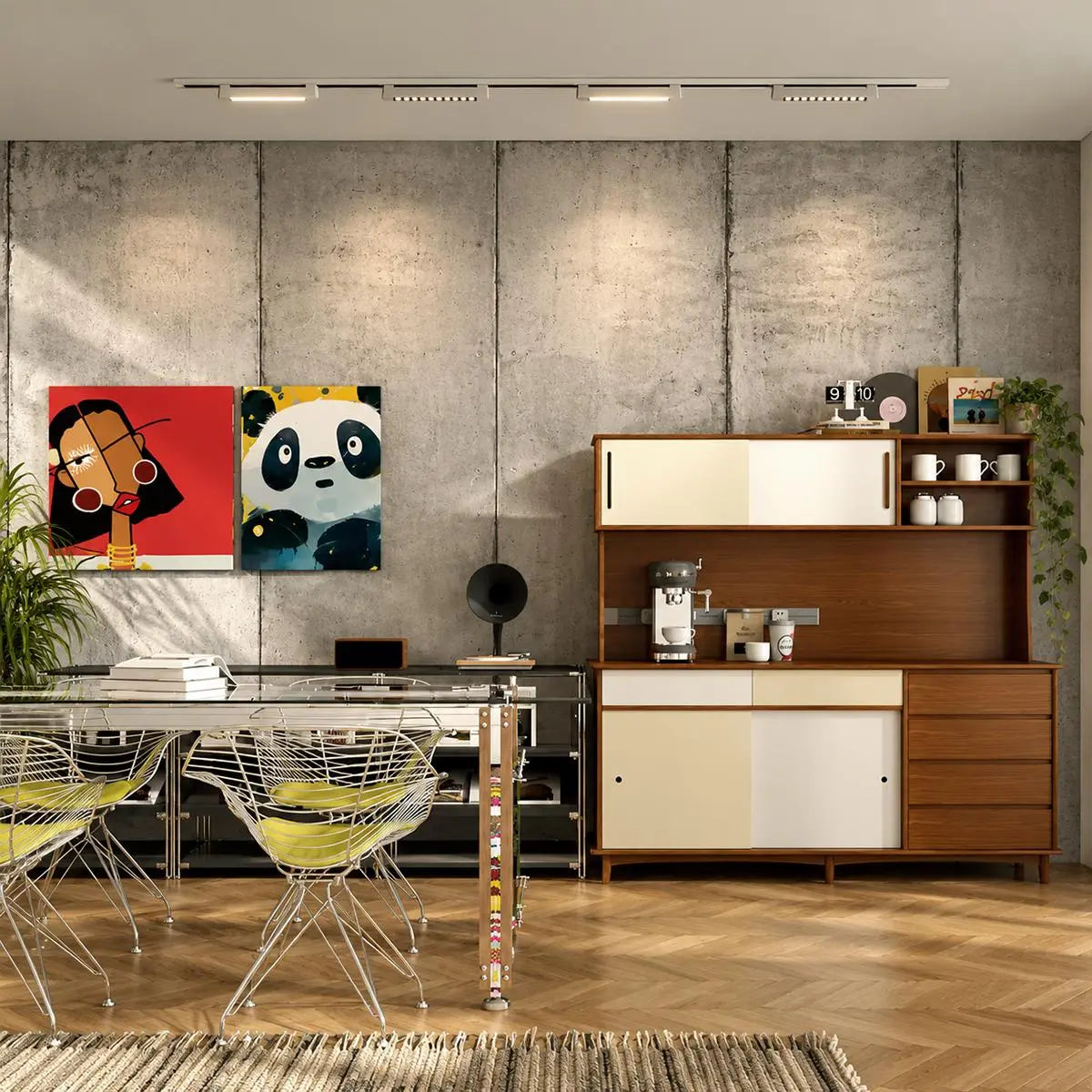 Antizer Bauhaus Nickel Plated Track Light