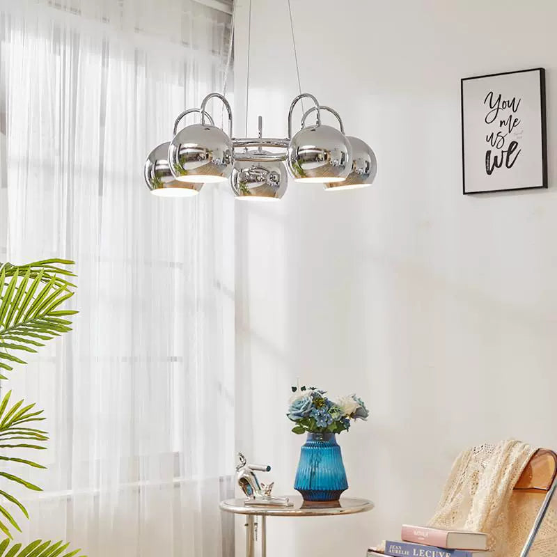 Antizer Bauhaus Style Antique Chrome  Chandelier