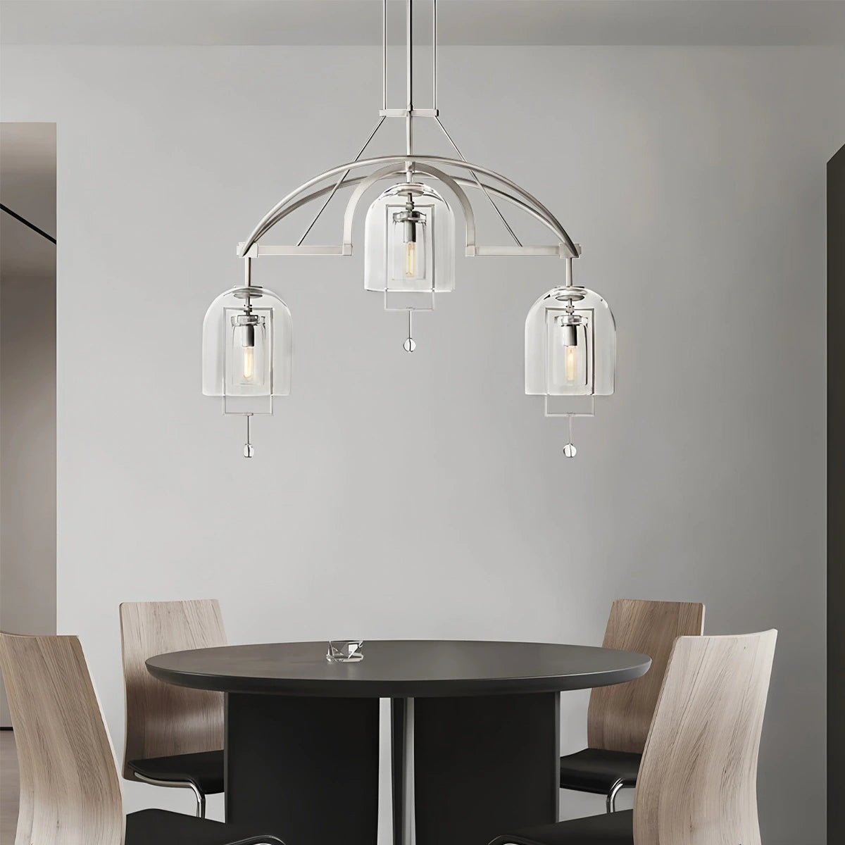 Antizer Bell Glass Chandelier for Living Room