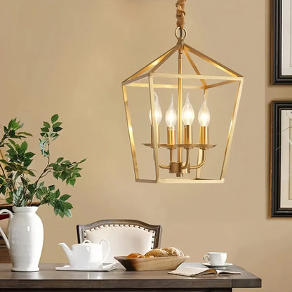 Antizer Bird Cage Iron Pendant Lamp for Dining Room