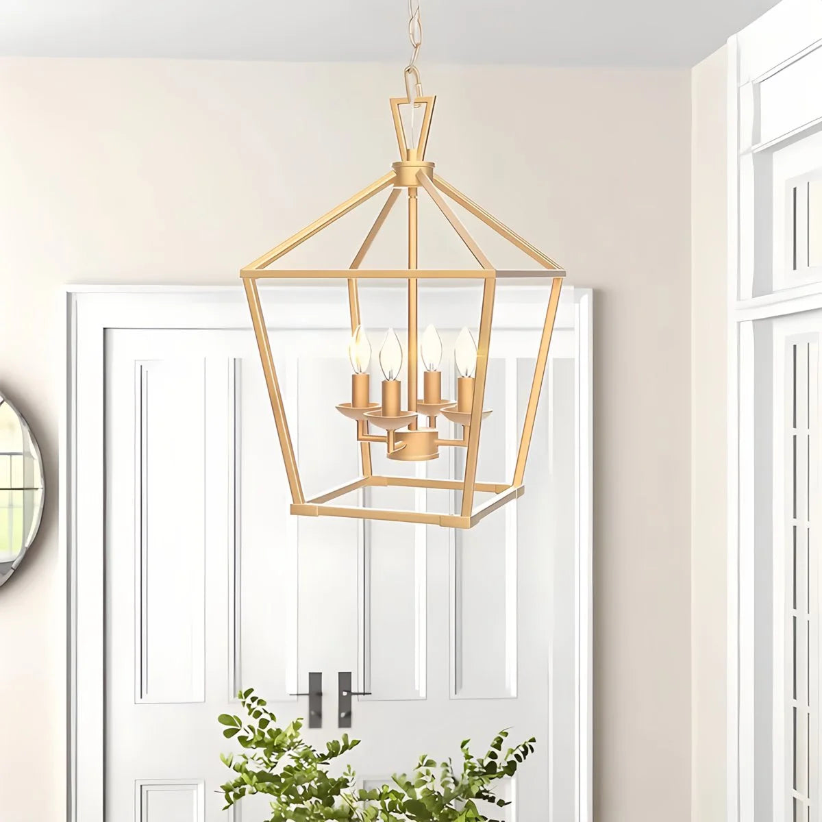 Antizer Bird Cage Iron Pendant Lamp for Dining Room