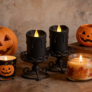 Antizer Black Drip Flameless Votive Candles 12 Pack × 36