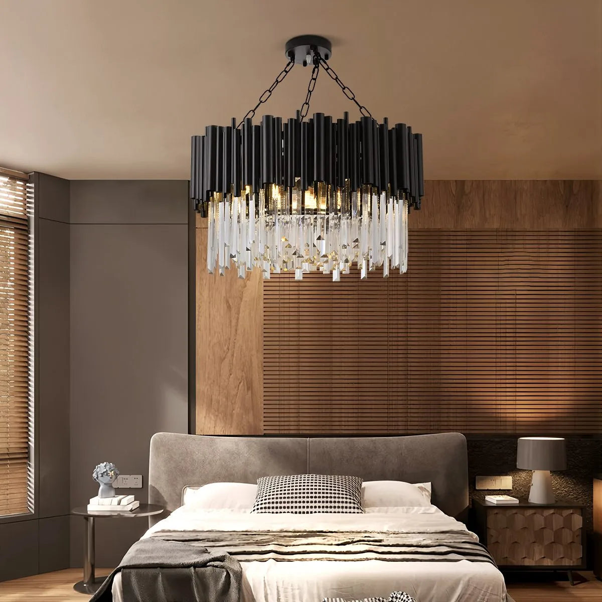 Antizer Mystique Black Crystal LED Chandelier
