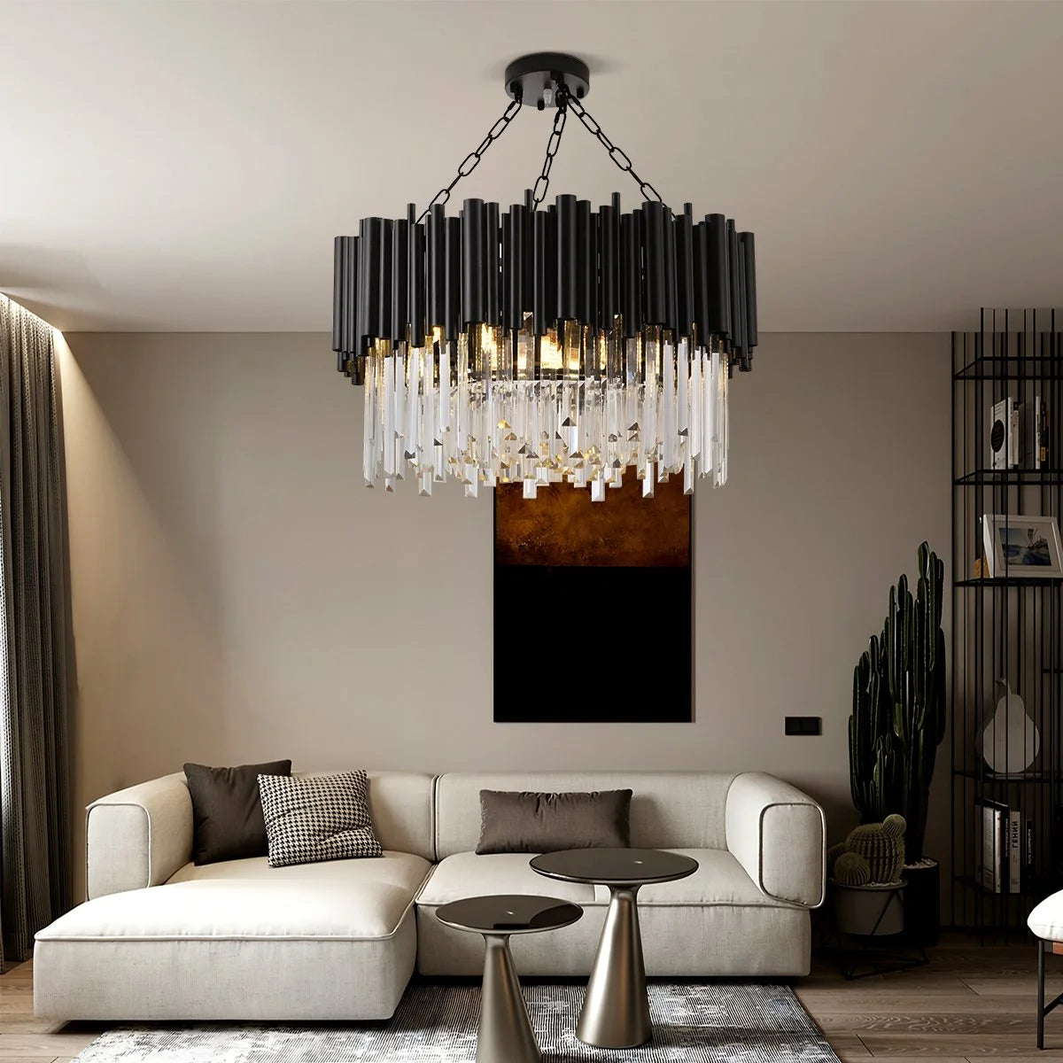 Antizer Mystique Black Crystal LED Chandelier
