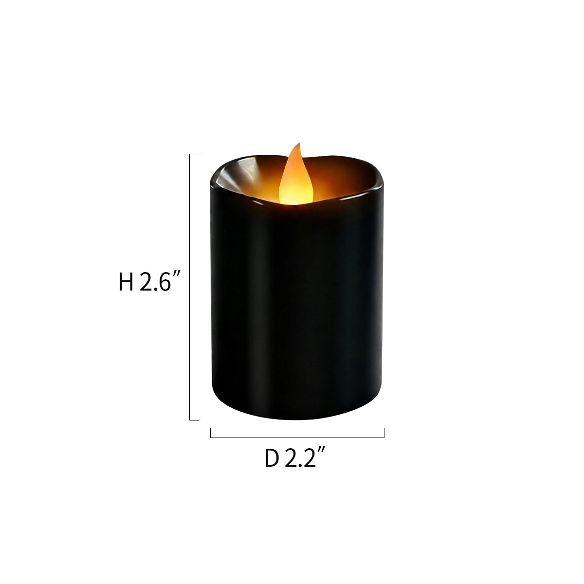 Antizer Black Flameless Votive Candles 12 Pack × 36