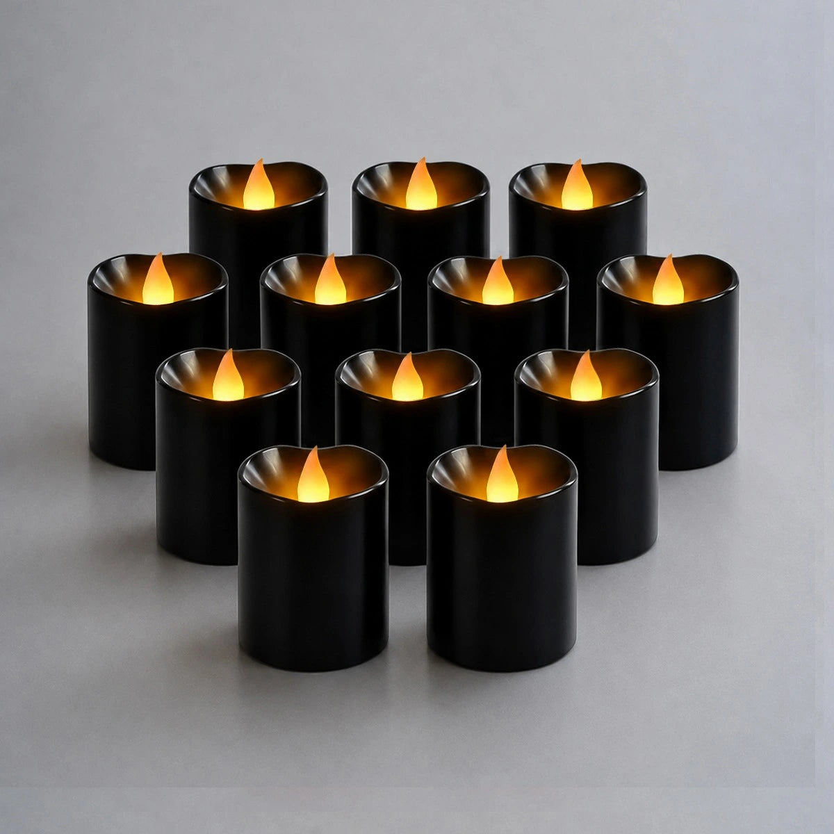 Antizer Black Flameless Votive Candles 12 Pack × 36