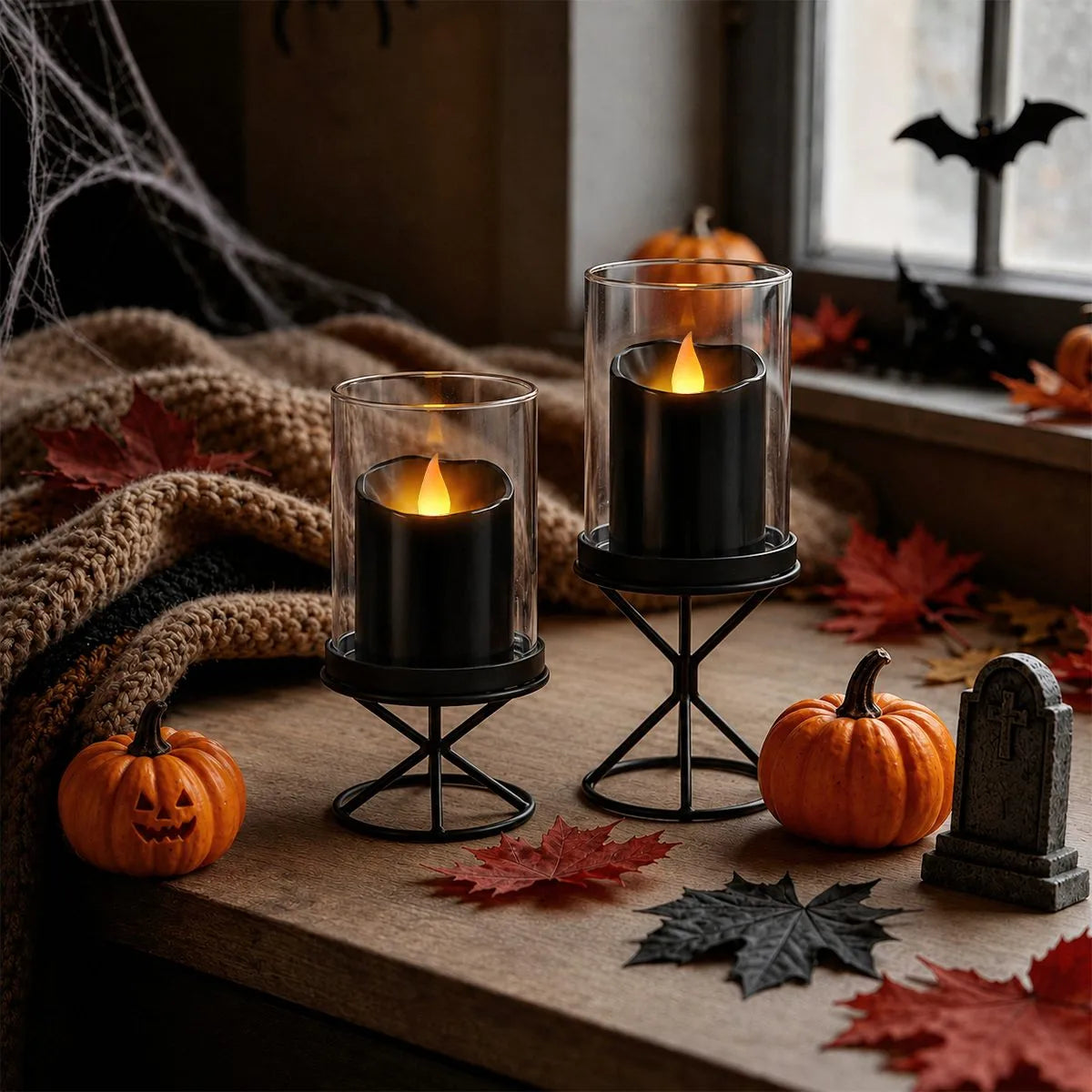 Antizer Black Flameless Votive Candles 12 Pack × 36