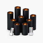 Antizer Black LED Flameless Paraffin Candle 9 Pack × 8