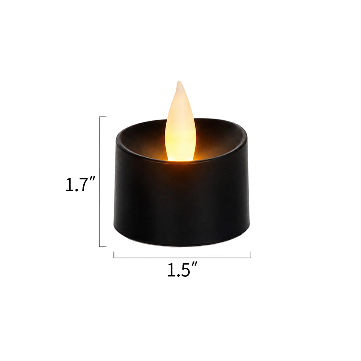 Antizer Black Realistic Flameless LED Tea Lights 100 Pack × 18
