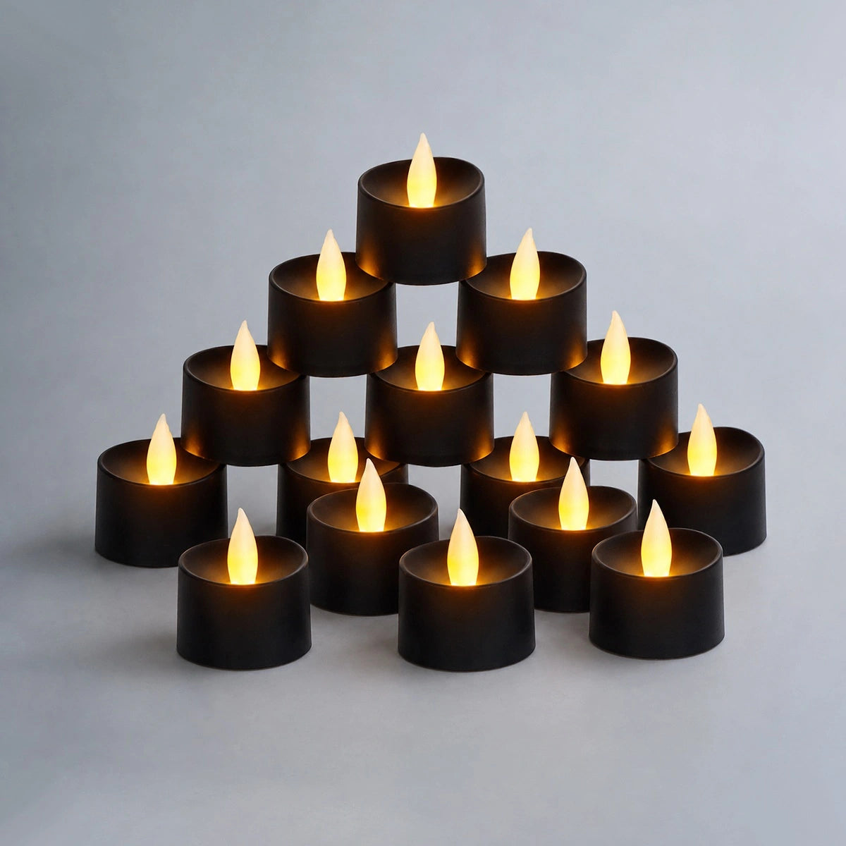 Antizer Black Realistic Flameless LED Tea Lights 100 Pack × 18