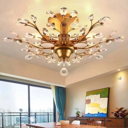 Antizer Branch Crystal Chandelier for Living Room