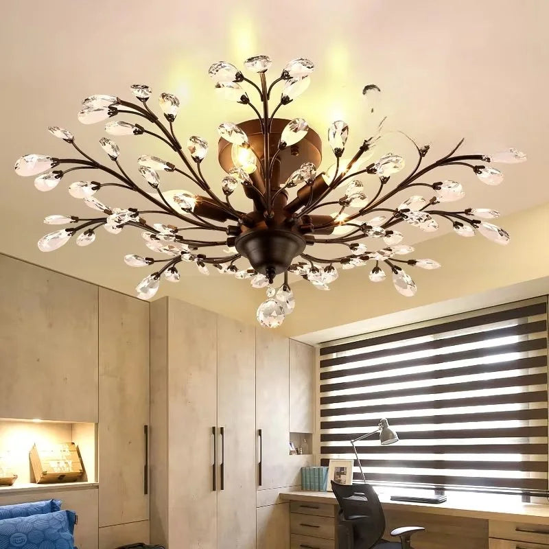 Antizer Branch Crystal Chandelier for Living Room