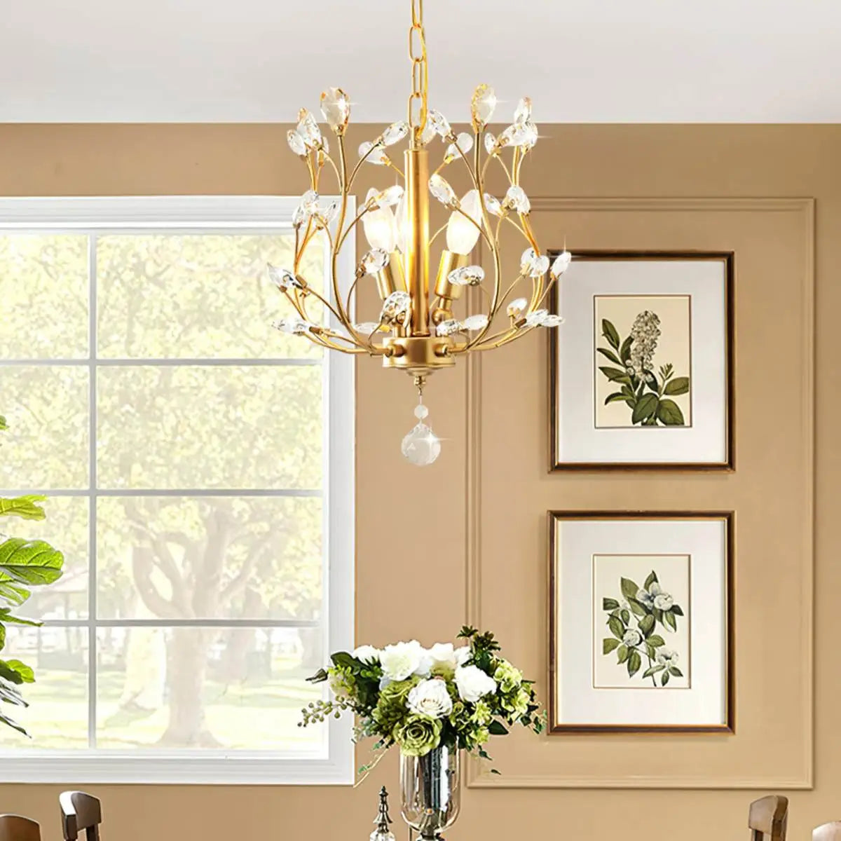 Antizer Branch Crystal Chandelier for Living Room