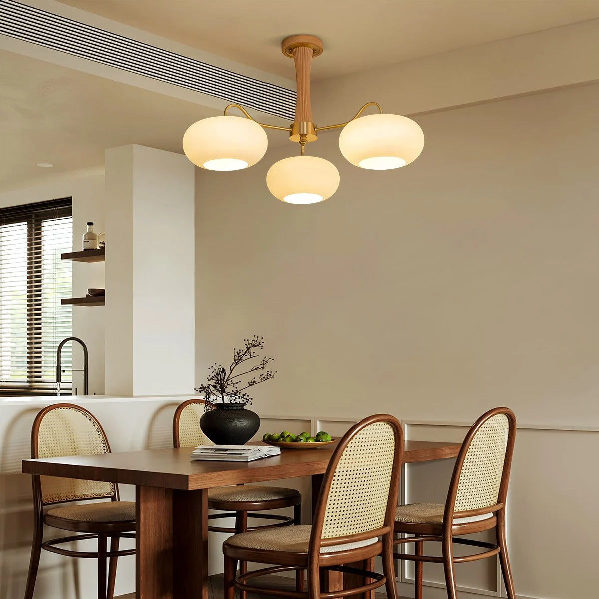 Antizer Brass Wooden Persimmon Chandelier