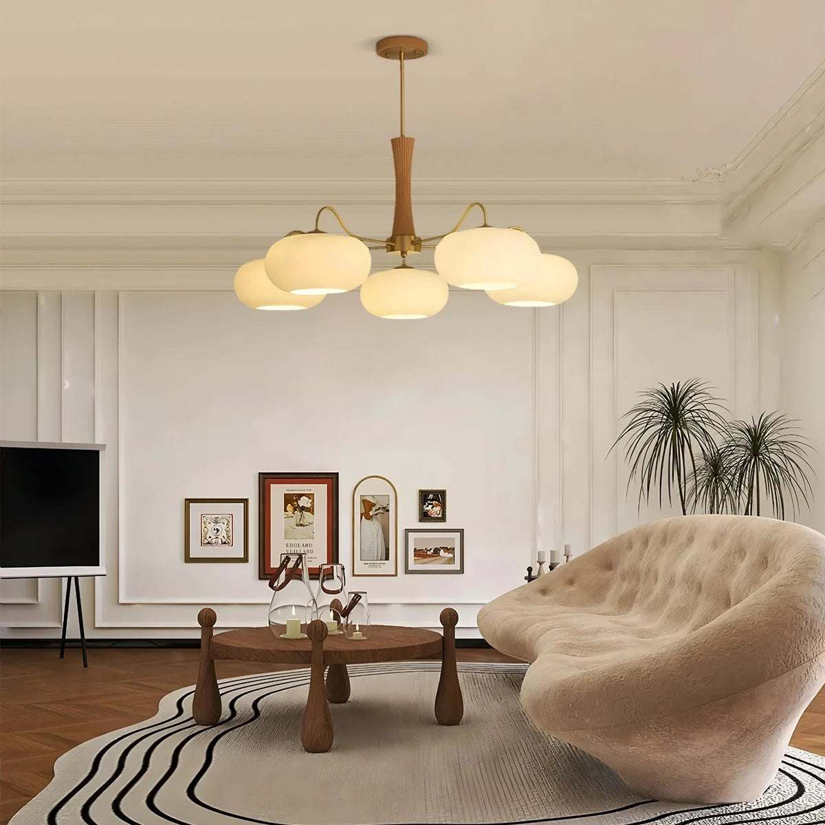 Antizer Brass Wooden Persimmon Chandelier
