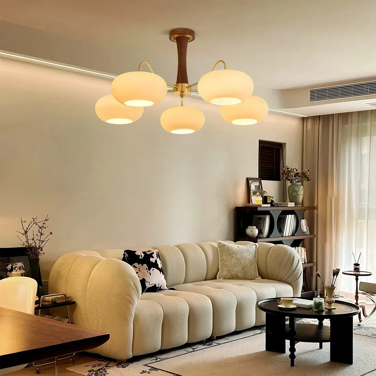 Antizer Brass Wooden Persimmon Chandelier