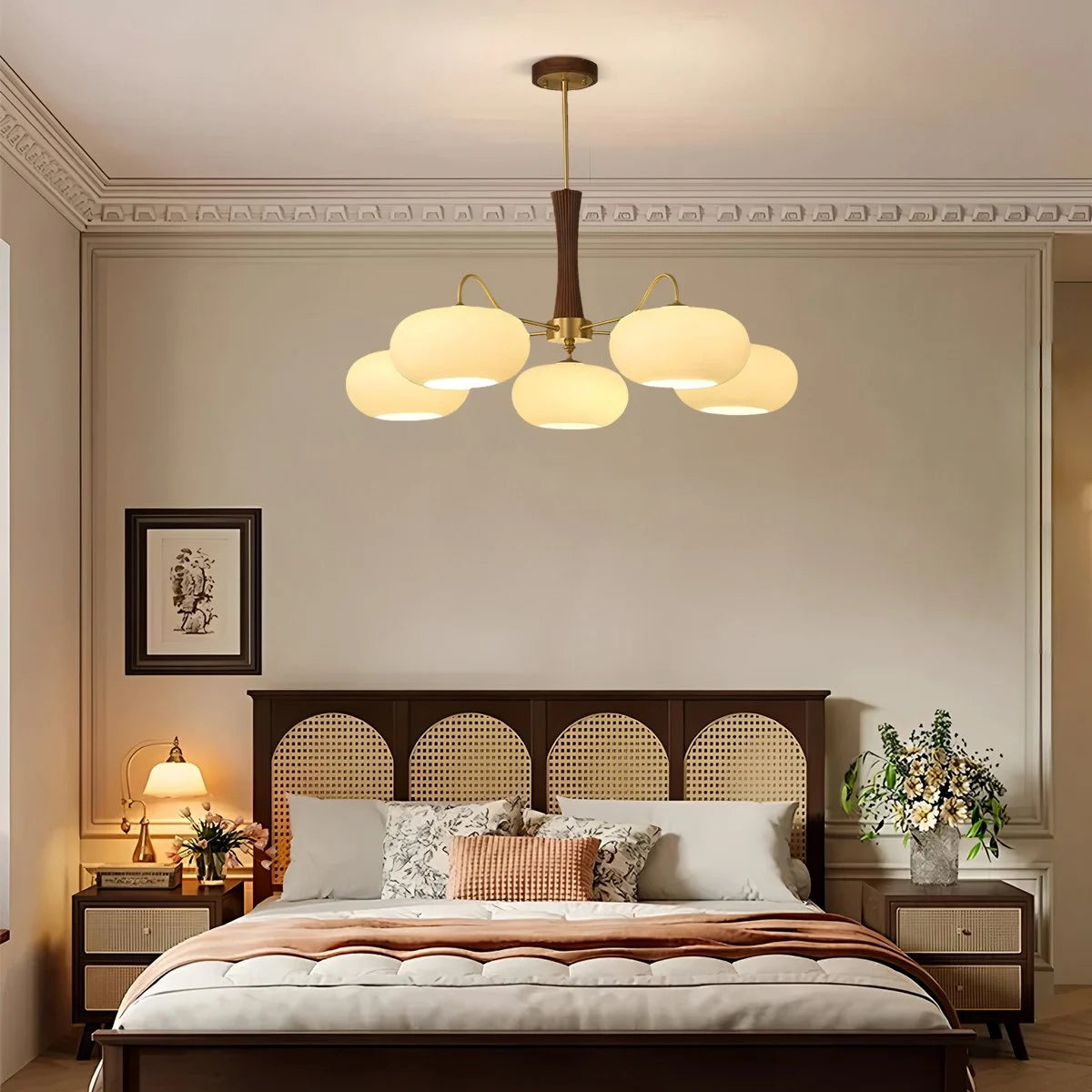 Antizer Brass Wooden Persimmon Chandelier