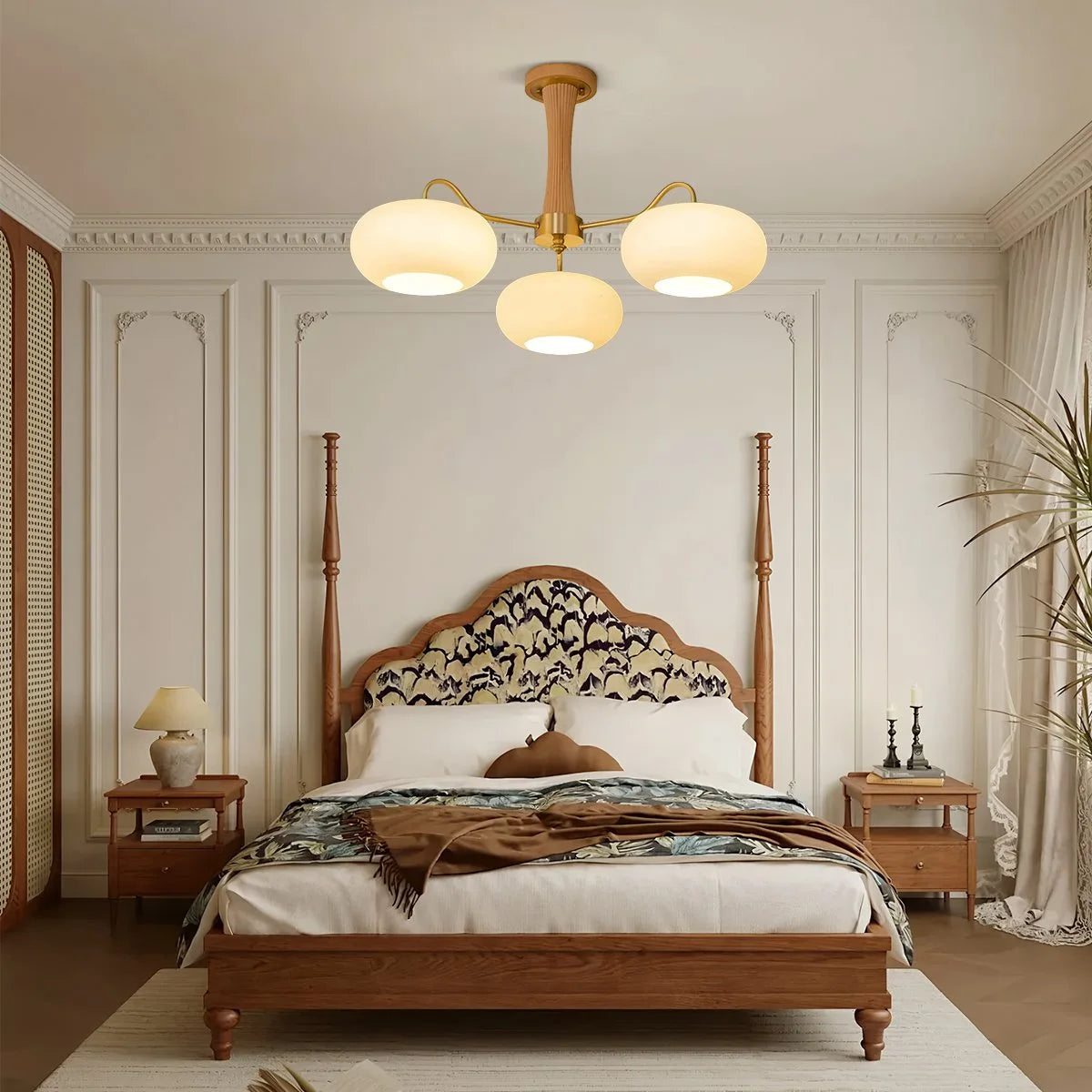 Antizer Brass Wooden Persimmon Chandelier