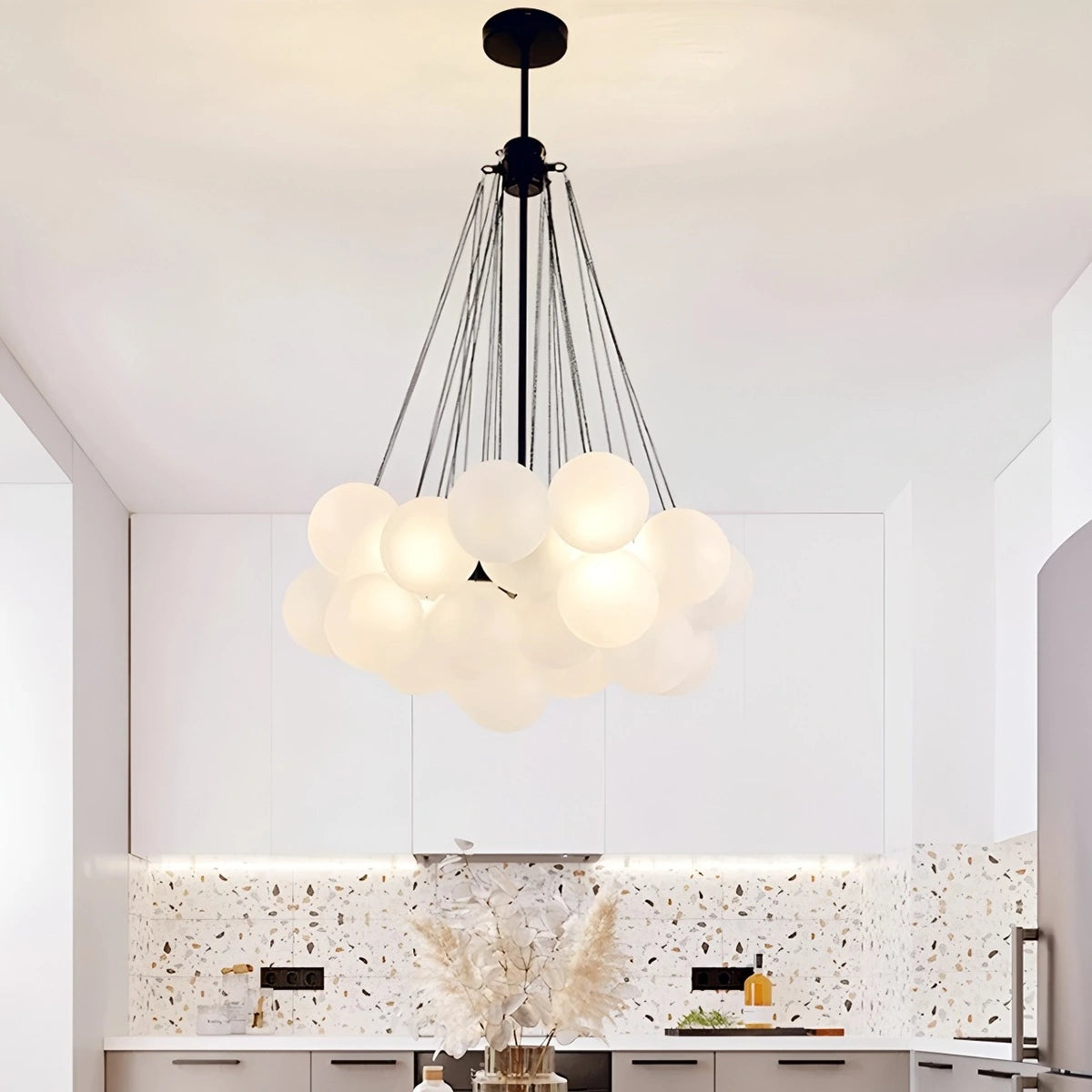 Antizer Modern Bubble Glass Chandelier for Living Room