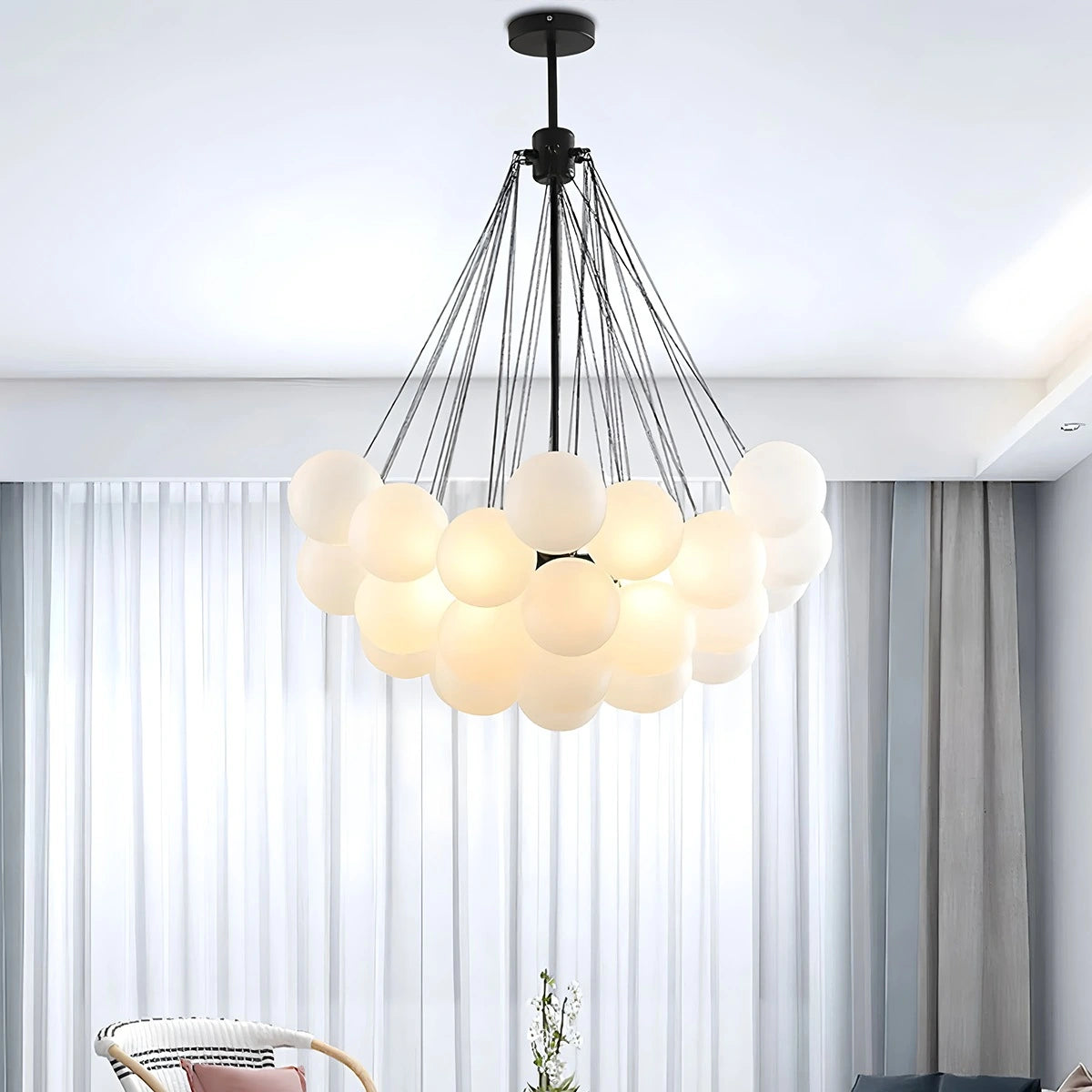 Antizer Modern Bubble Glass Chandelier for Living Room