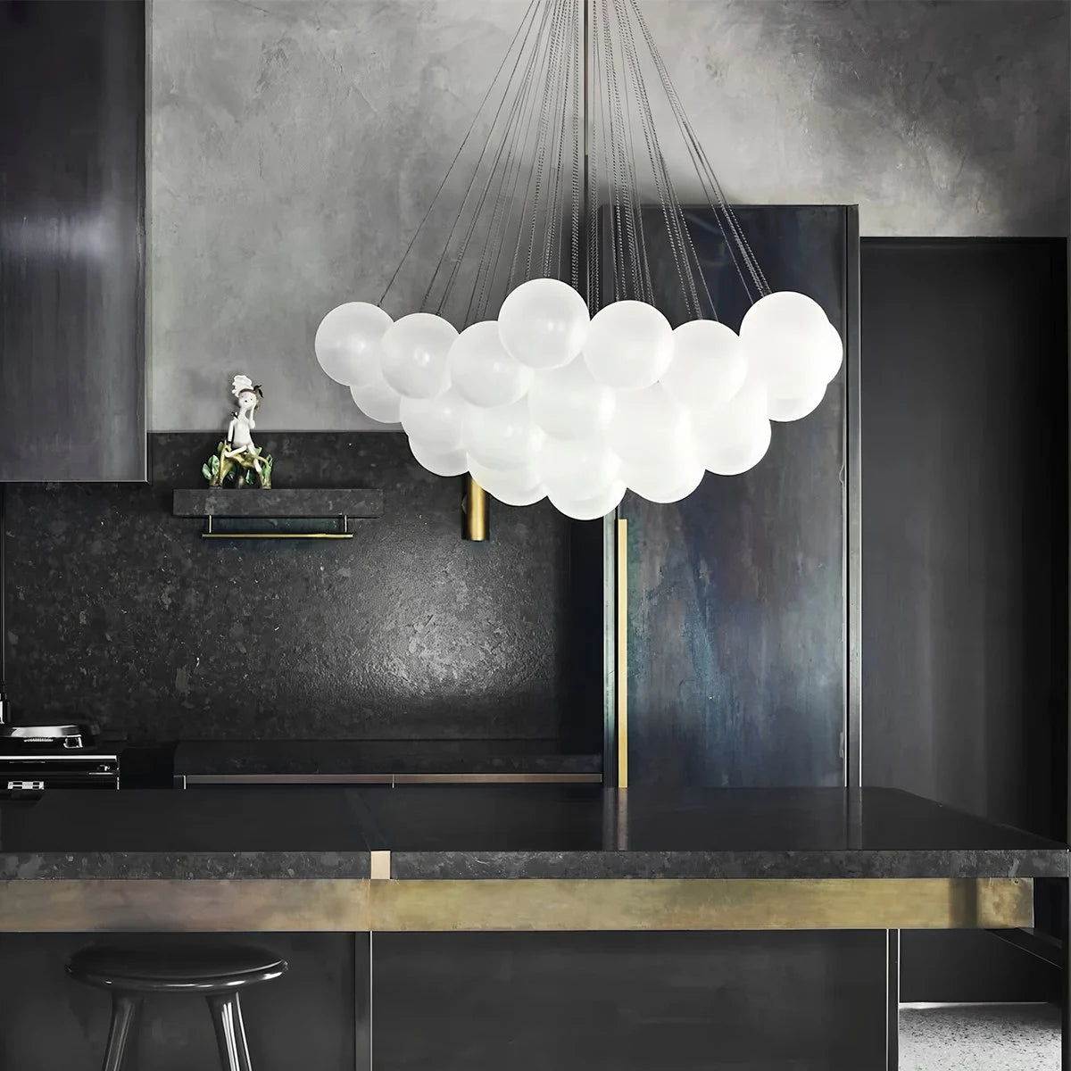 Antizer Modern Bubble Glass Chandelier for Living Room