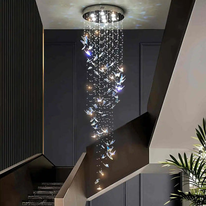 Antizer Butterfly Chandelier Hanging Lights for Staircase