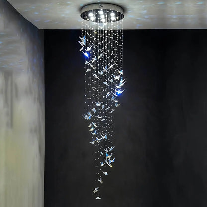 Antizer Butterfly Chandelier Hanging Lights for Staircase