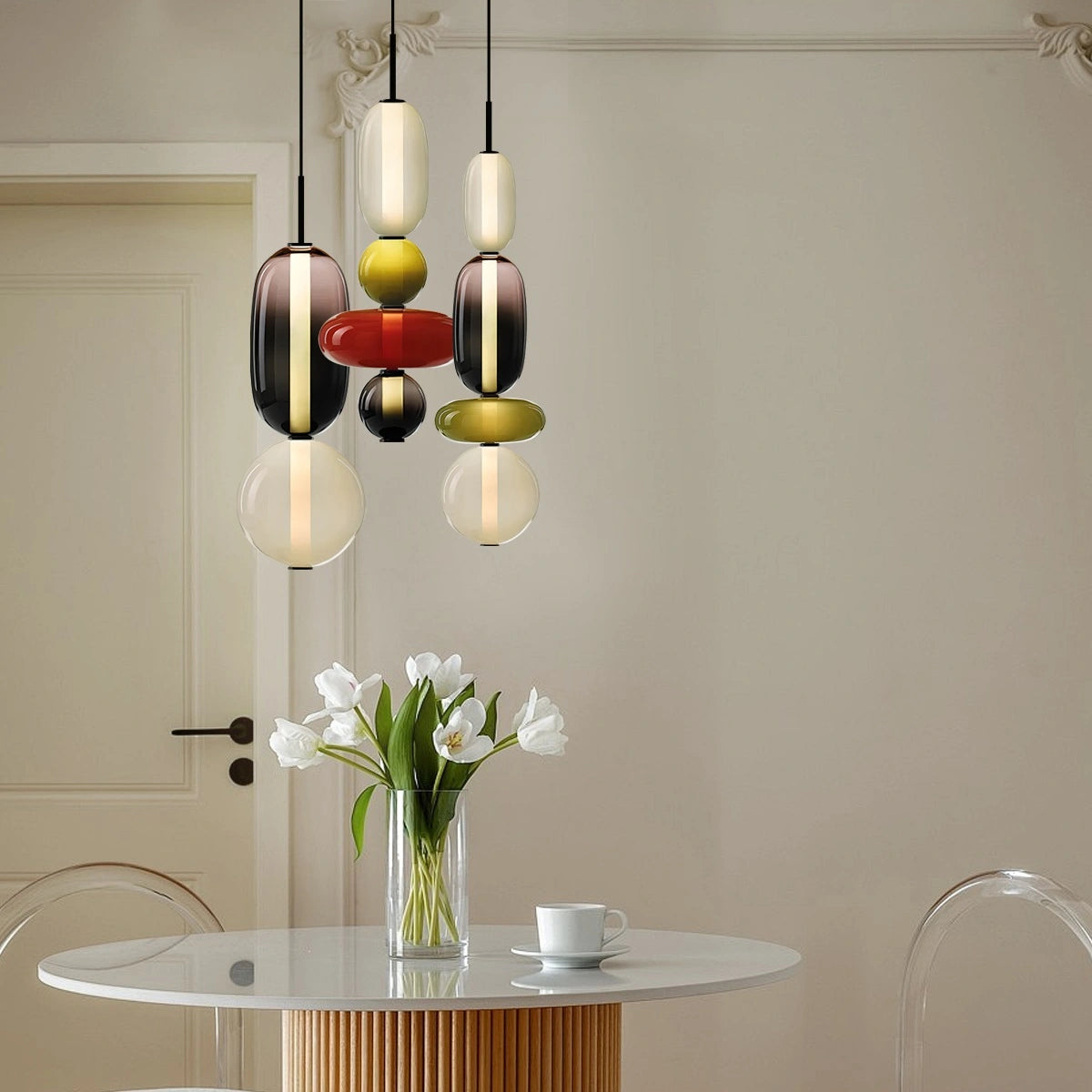 Antizer Candied Glass Pendant Light for Bedroom