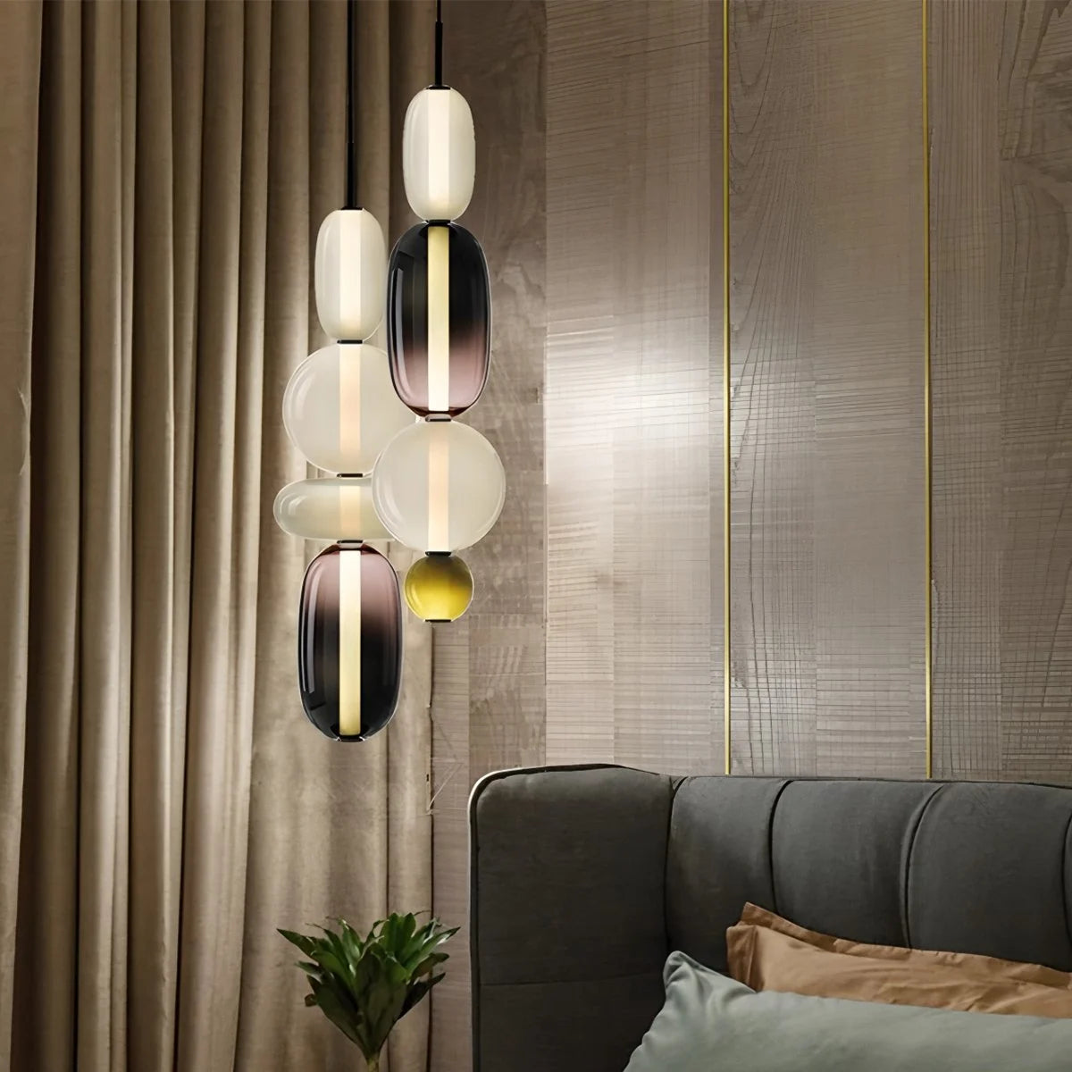 Antizer Candied Glass Pendant Light for Bedroom
