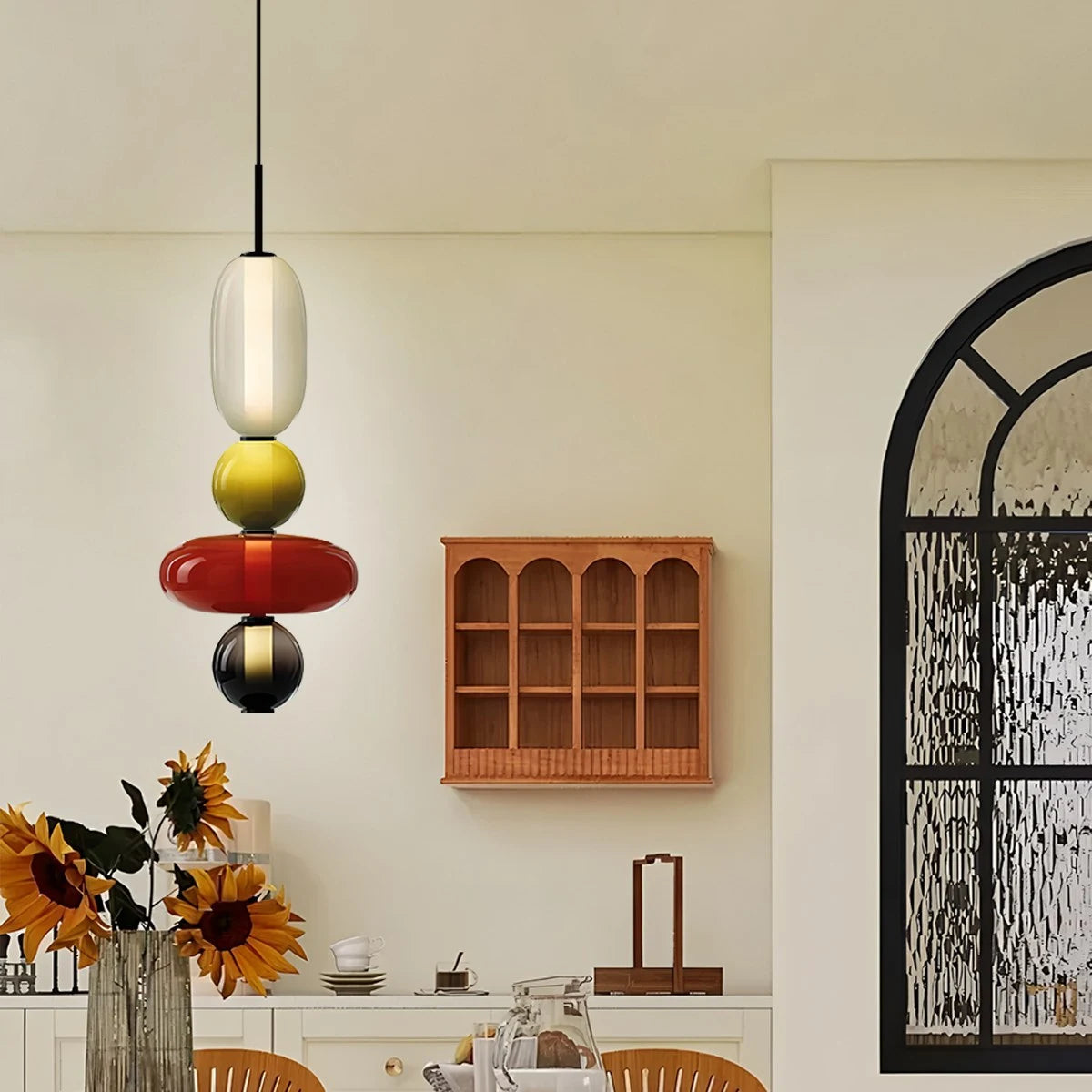 Antizer Candied Glass Pendant Light for Bedroom