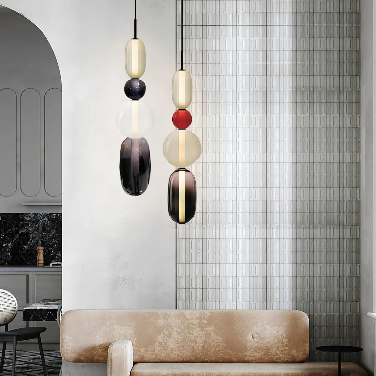 Antizer Candied Glass Pendant Light for Bedroom