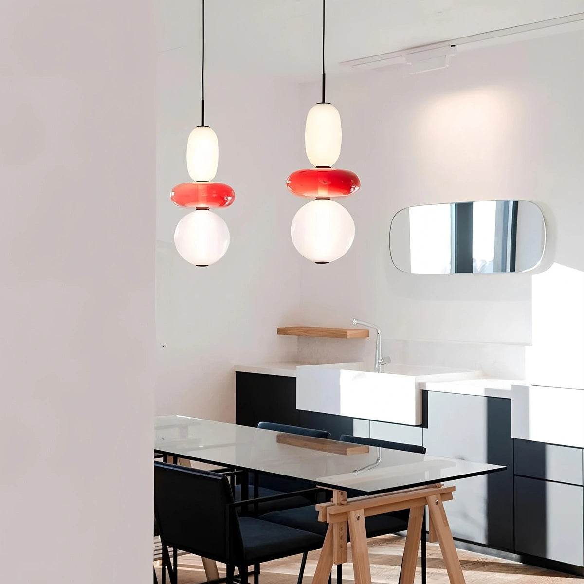 Antizer Candied Glass Pendant Light for Bedroom