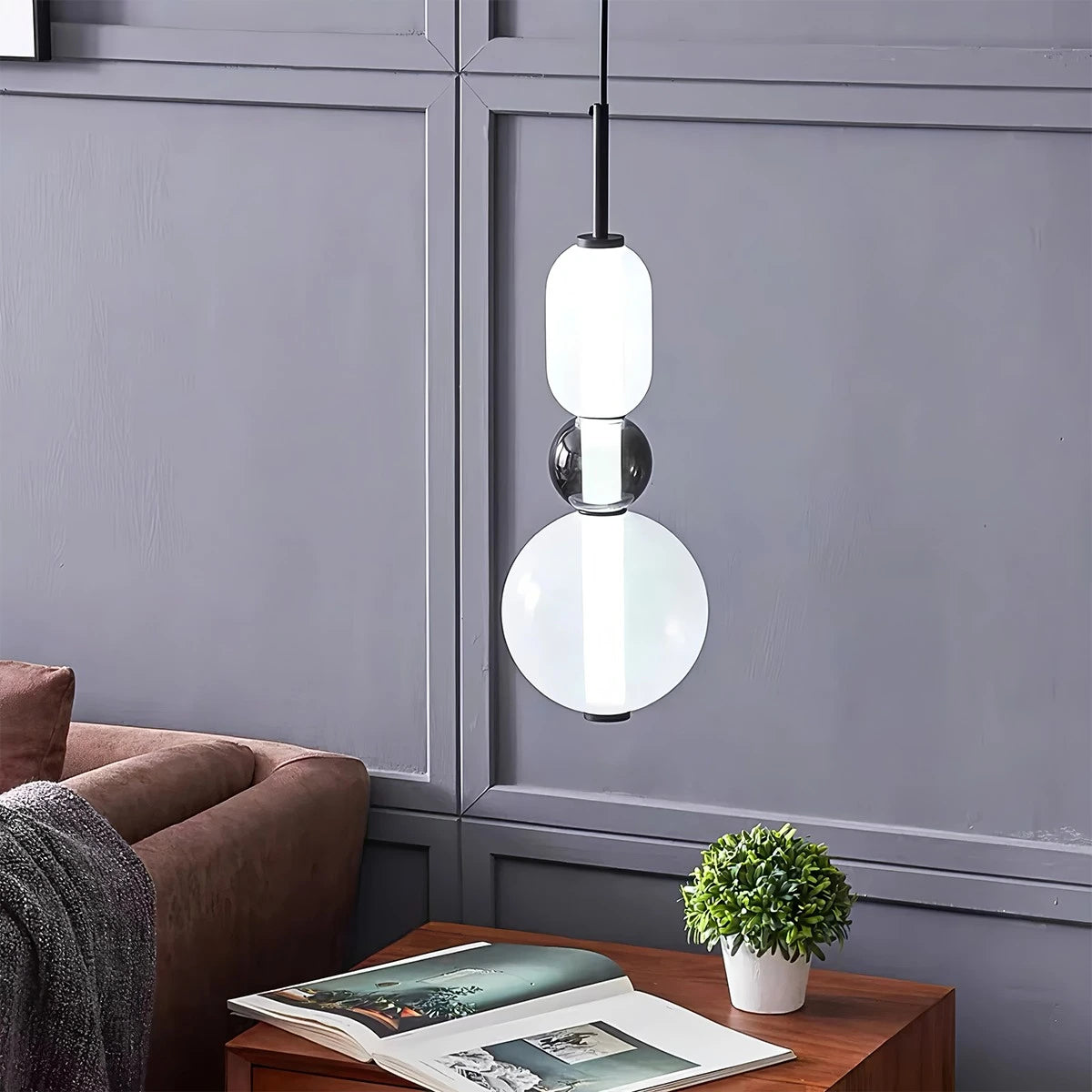 Antizer Candied Glass Pendant Light for Bedroom
