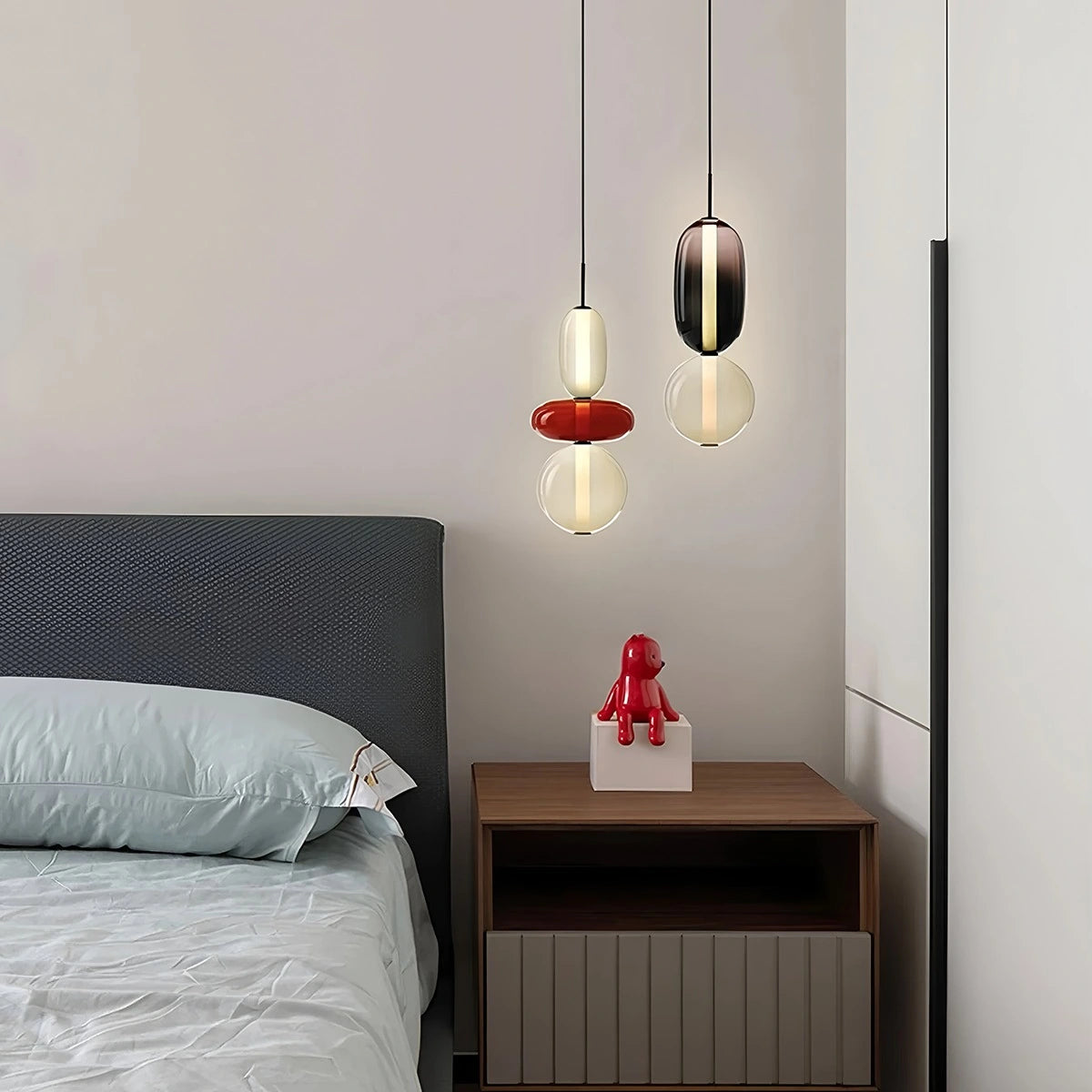 Antizer Candied Glass Pendant Light for Bedroom