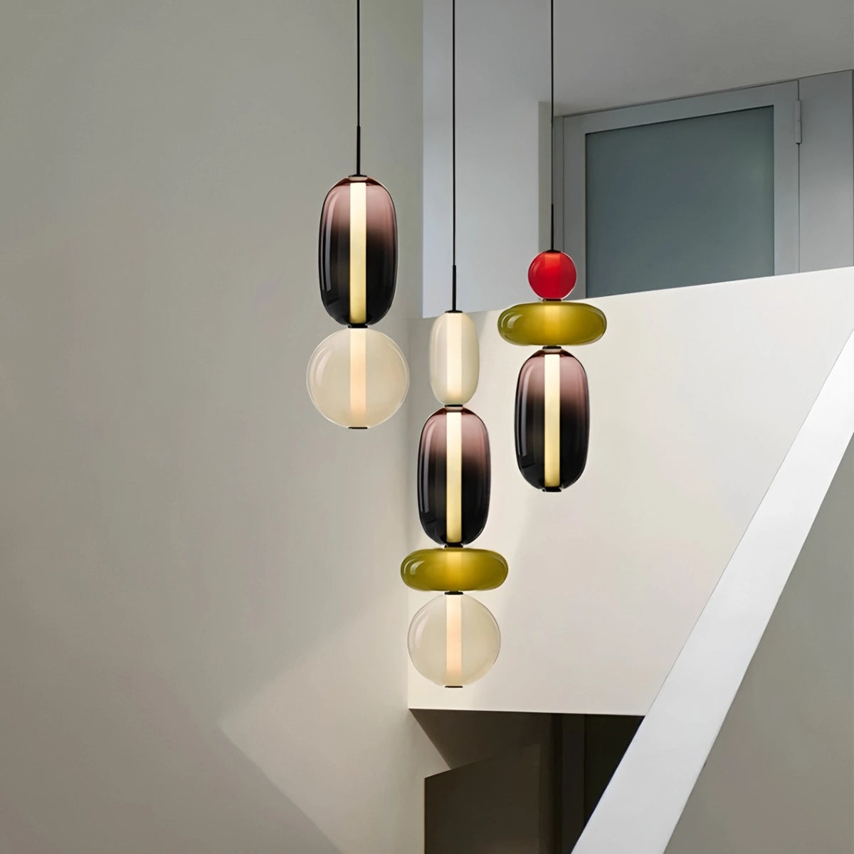 Antizer Candied Glass Pendant Light for Bedroom