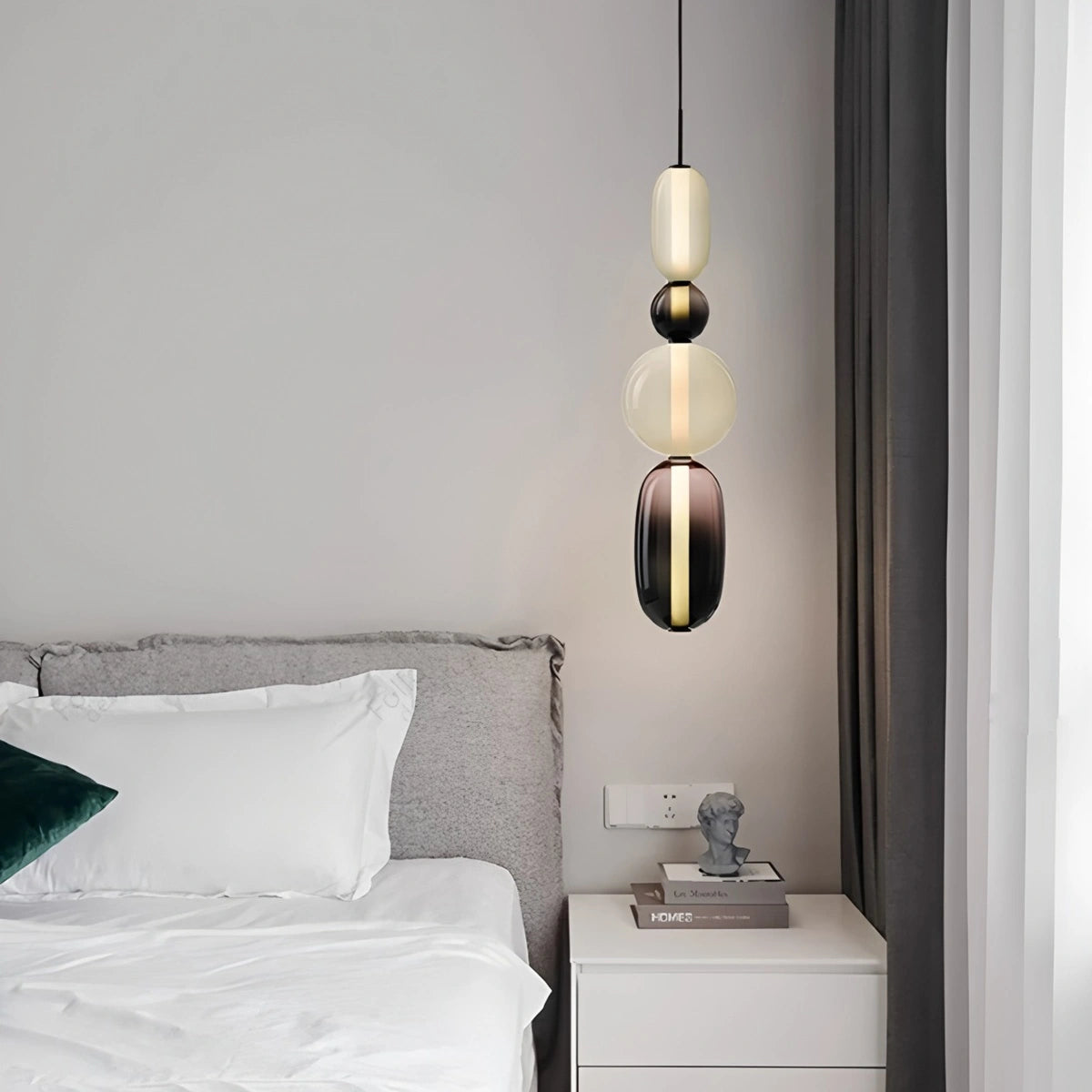 Antizer Candied Glass Pendant Light for Bedroom