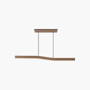 Antizer Woodgrain Linear Pendant Light for Kitchen