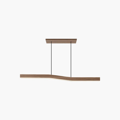 Antizer Woodgrain Linear Pendant Light for Kitchen