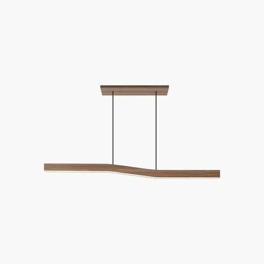 Antizer Woodgrain Linear Pendant Light for Kitchen