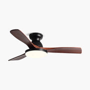 Antizer Vintage 3-leaf Solid Wood Ceiling Fan Lamp