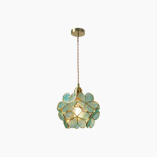 Antizer Cherry Blossom Stained Glass Pendant Light