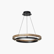 Antizer Circular LED Wood Chandelier for Dining Room